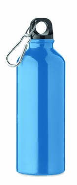 Logo trade ärikingi pilt: Taaskasutatud alumiiniumist valmistatud ühekordse seinaga joogipudel 500 ml karabiiniga