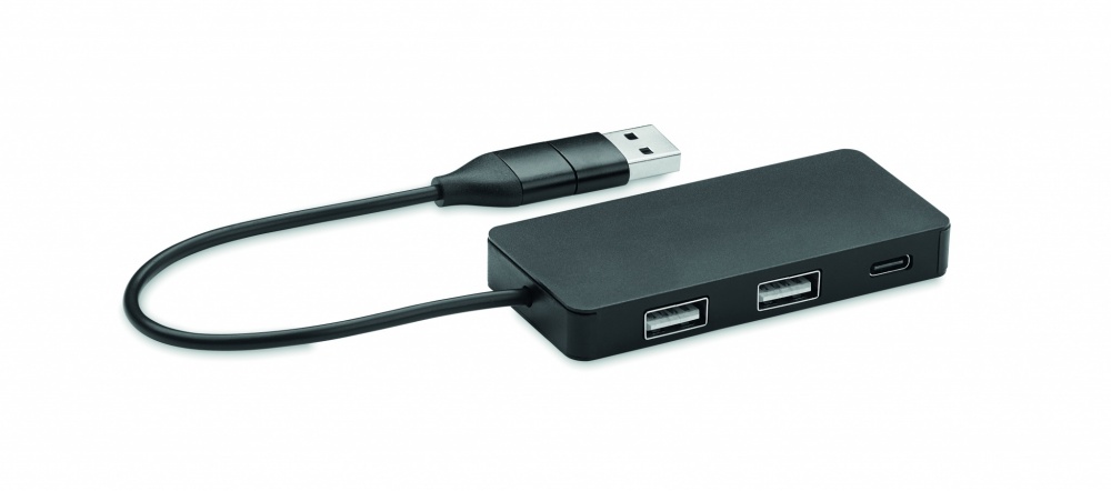 Logo trade ärikingi pilt: 3-pordiline USB-jaotur 20 cm kaabliga