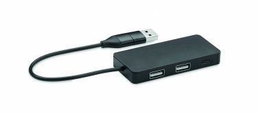 Logotrade firmakingid pilt: 3-pordiline USB-jaotur 20 cm kaabliga