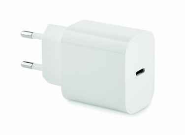 Logo trade reklaamkingi pilt: 20W 2-pordiline USB-laadija EU pistik