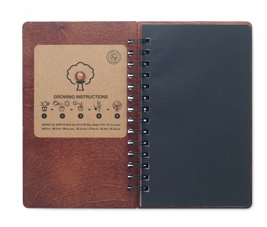 Logo trade reklaamkingituse pilt: A5 kasepuidust märkmik GROWBOOK™