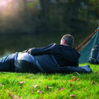 Logotrade reklaamkingi foto: Magamiskott KINABALU Schwarzwolf