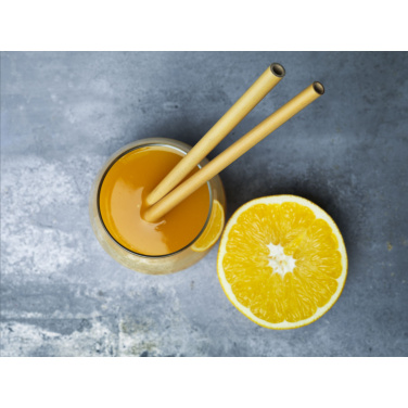 Logotrade ärikingid pilt: ECO Bamboe Straw Komplekt bambusest kõrred
