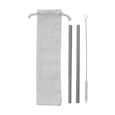 Logotrade ärikingid pilt: ECO Bamboe Straw Komplekt bambusest kõrred