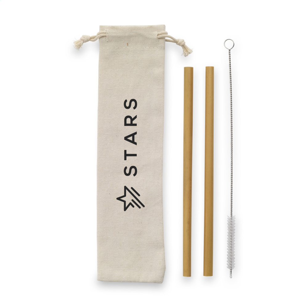 Logotrade ärikingitused pilt: ECO Bamboe Straw Komplekt bambusest kõrred