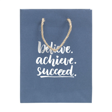 Logotrade reklaamkingitused pilt: Taaskasutatud teksakiududega Leaf It kott (180 g/m²) S