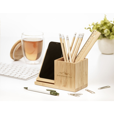 Logotrade firmakingitused pilt: Bamboo Boss 15W laadija/pliiatsihoidja
