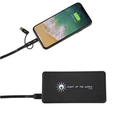 Logotrade reklaamtoote foto: SCX.design P30 8000 mAh valgustusega päikesepatareiga akupank