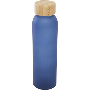 Logotrade firmakingituse foto: Lume 500 ml matt klaaspudel bambusest korgiga