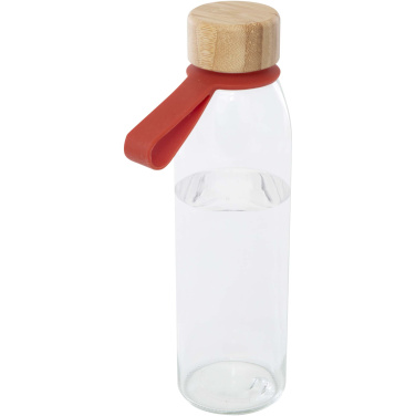 Logotrade reklaamkingi foto: Porto 500 ml klaasist veepudel bambusest korgiga