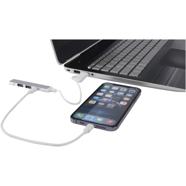 Logotrade firmakingitused pilt: Alkaid 4-pordiline USB-A ja Type-C jaotur kahe sisendiga