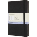 Moleskine'i keskmise suurusega kunsti visandiraamat, Ühtlane must