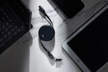 Logotrade firmakingituse foto: Terra RCS alumiiniumist sissetõmmatav 240W 2-in-1 kaabel