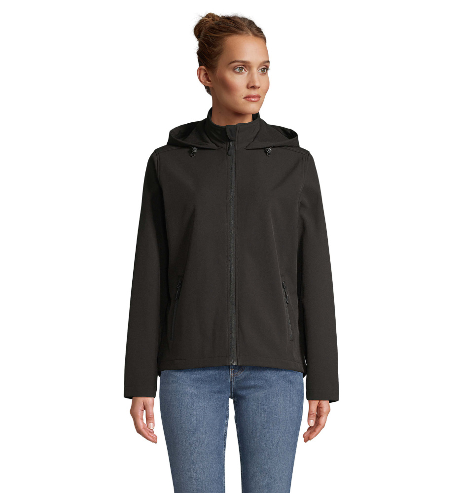 Logo trade reklaamkingi pilt: RACE naiste kapuutsiga softshell