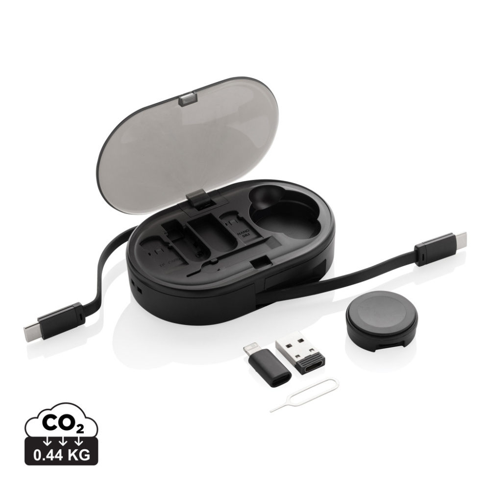 Logo trade reklaamtoote pilt: Chargevix RCS rplastic multifunktsionaalne 60W laadimiskomplekt