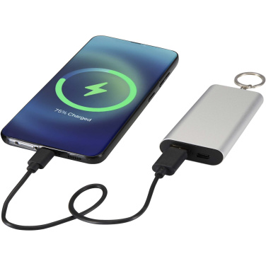 Logo trade firmakingituse pilt: Arcturus 2000 mAh taaskasutatud alumiiniumist akupank võtmehoidjaga