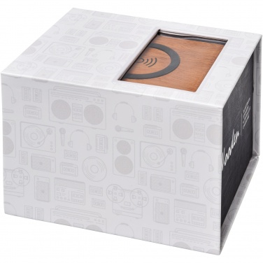 Logotrade mainoslahja ja liikelahja kuva: Wooden-kaiutin 3W ja langaton latausalusta