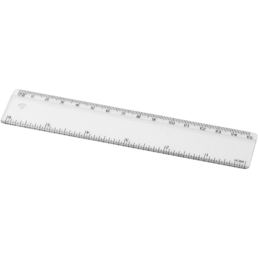Logotrade mainoslahjat kuva: Renzo-viivain, 15 cm, muovinen