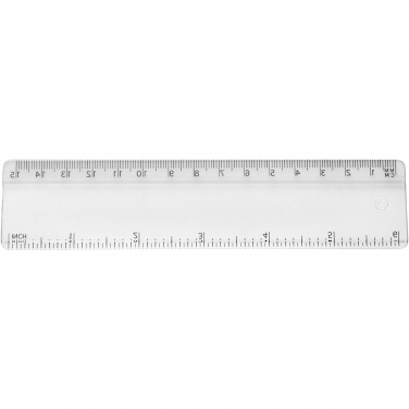 Logotrade liikelahjat mainoslahjat tuotekuva: Renzo-viivain, 15 cm, muovinen