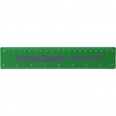 Logo trade liikelahja mainoslahja tuotekuva: Rothko-viivain, 20 cm, muovinen