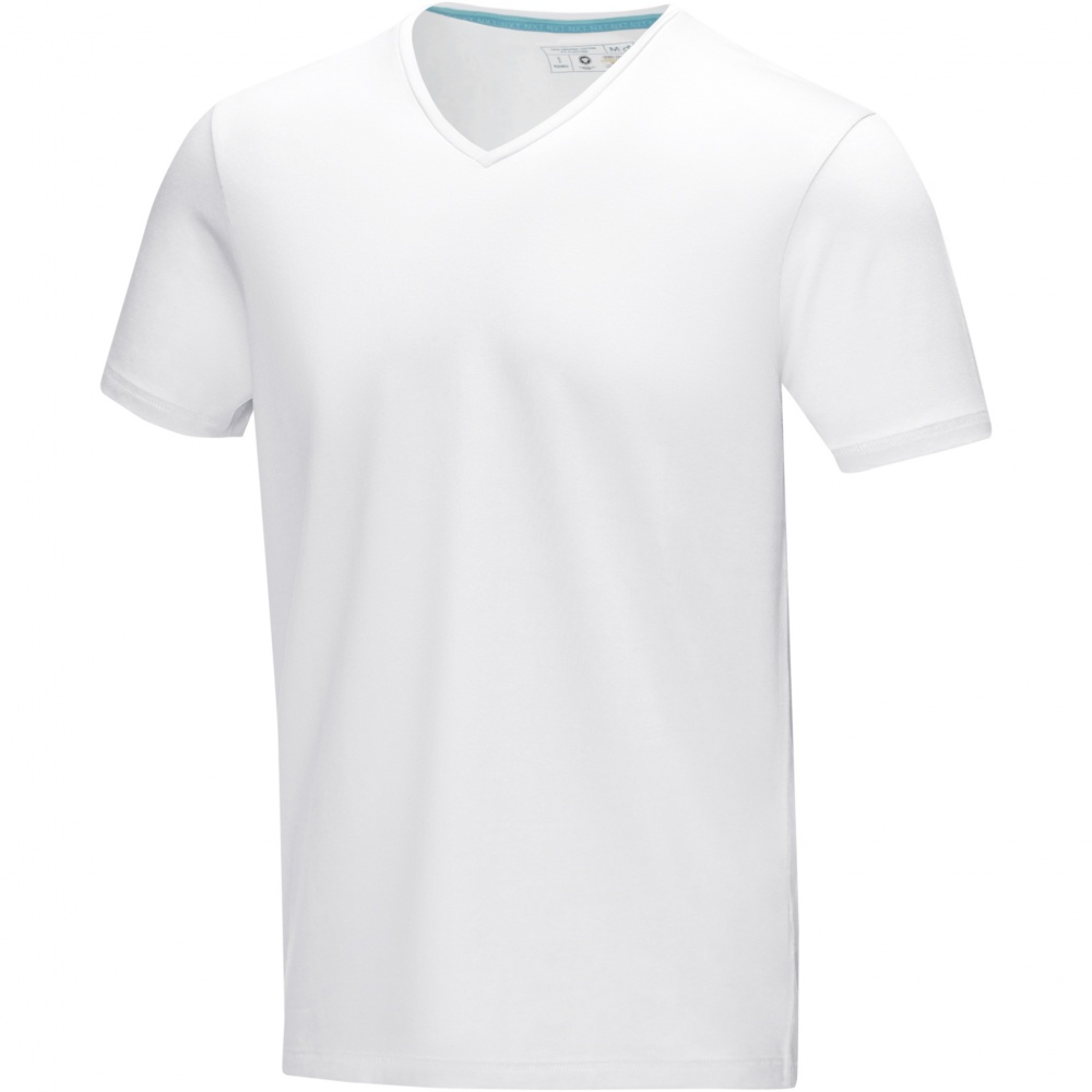 Logo trade liikelahjat tuotekuva: Kawartha short sleeve men's organic V-neck t-shirt