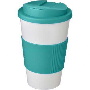 Logo trade mainoslahja ja liikelahja tuotekuva: Americano® 350 ml muki, läikyttämätön kansi, grippi