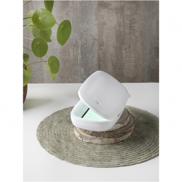 Logo trade liikelahja kuva: Capsule älypuhelimen UV-puhdistaja 5 W:n langattomalla latausalustalla