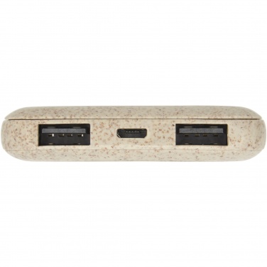 Logo trade mainoslahja ja liikelahja tuotekuva: Asama-varavirtalähde, 5 000 mAh, vehnänolkea