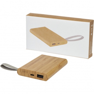 Logotrade mainoslahja tuotekuva: Tulda-varavirtalähde, 5 000 mAh, bambua