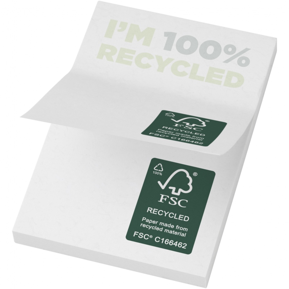 Logotrade mainostuotet kuva: Sticky-Mate® kierrätetyt tarralaput 50 x 75 mm