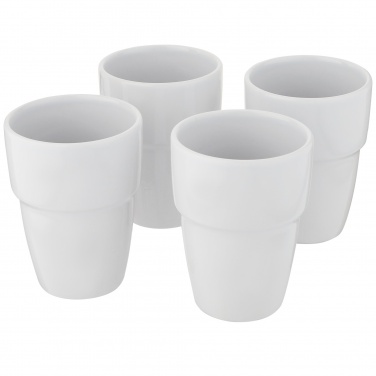 Logo trade mainoslahjat tuotekuva: Staki 4-osainen 280 ml pinottava mukilahjasetti