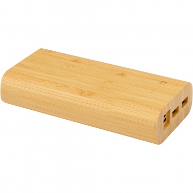 Logo trade mainoslahja kuva: Tulda-varavirtalähde, 20,000 mAh, bambua