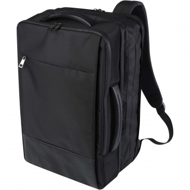 Logotrade mainoslahja tuotekuva: Expedition Pro 17 tuuman GRS-kierrätetystä materiaalista valmistettu laajennettava reppu kannettavalle, 35 l