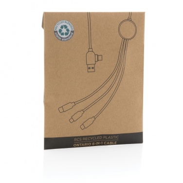 Logotrade liikelahjat kuva: RCS Ontario 6-in-1 latauskaapeli kierrätetystä muovista