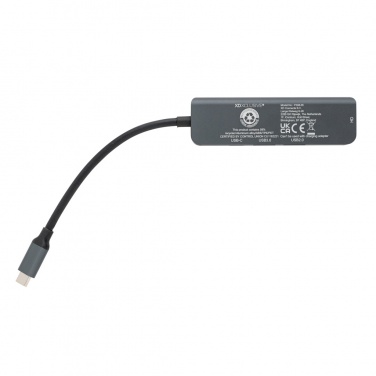 Logo trade mainostuote kuva: Terra hub HDMI tulolla kierrätetystä alumiinista