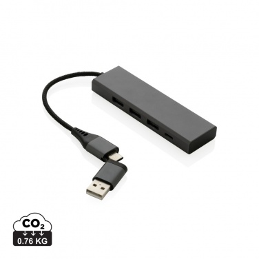 Logo trade liikelahjat mainoslahjat kuva: Terra RCS alumiininen USB-hub 3 portilla