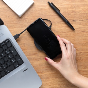 Logo trade mainostuotet tuotekuva: 5 W:n langaton latauslaatta, pyöreä