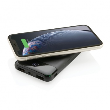 Logo trade mainoslahjat tuotekuva: 10000mAh langaton varavirtalähde kellolaturilla