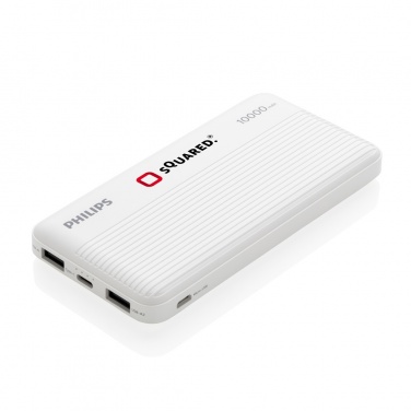 Logo trade mainoslahjat tuotekuva: Philips 10000mAh ohut varavirtalähde