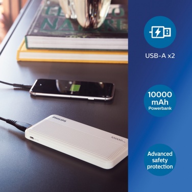 Logo trade liikelahjat mainoslahjat kuva: Philips 10000mAh ohut varavirtalähde