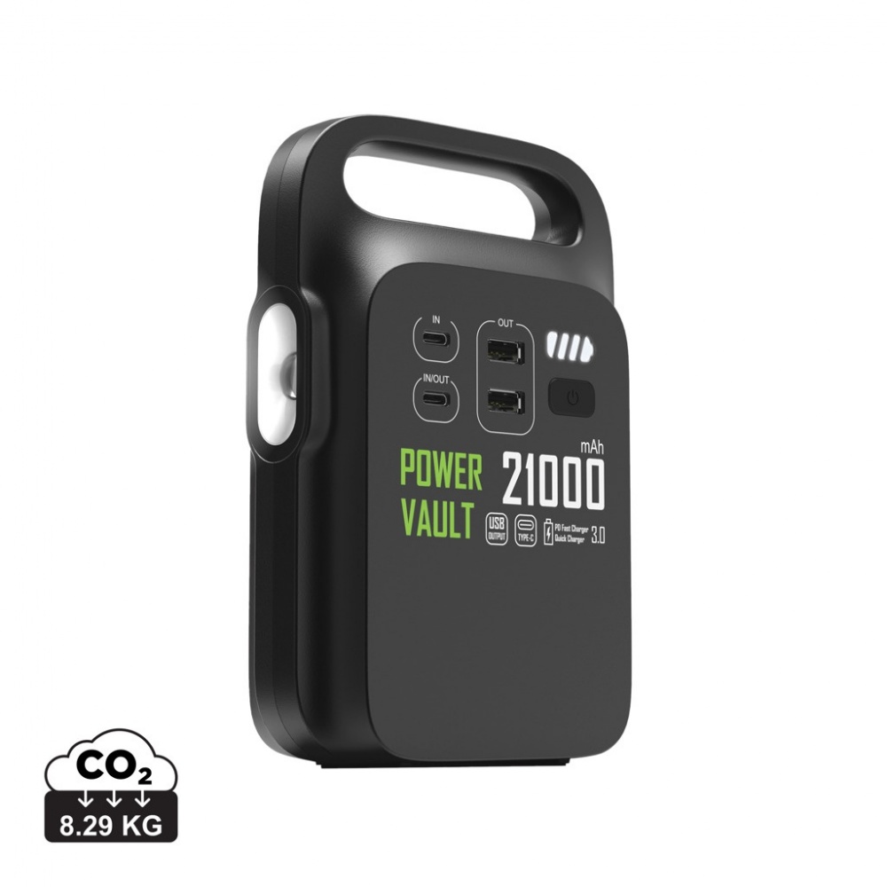 Logotrade mainoslahja tuotekuva: Power Vault 21000 kannettava virta-asema RCS muovista