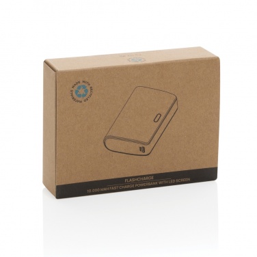 Logo trade mainoslahjat tuotekuva: FlashCharge 10000mAh pikalatausvirtapankki RCS muovista