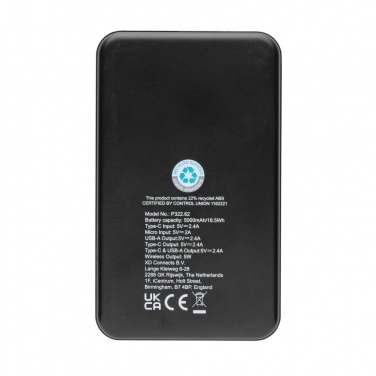 Logotrade mainostuote tuotekuva: RCS 5000mAh varavirtalähde langattomalla latauksella