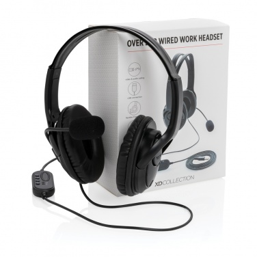 Logo trade liikelahjat mainoslahjat kuva: Työheadset johdolla