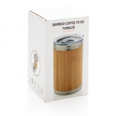 Logo trade mainoslahja kuva: Coffee to go -bambutermosmuki