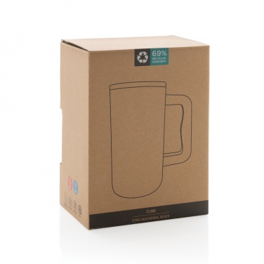 Logotrade mainoslahja ja liikelahja kuva: Cube RCS -sertifioitu muki kierrätetystä teräksestä 800ml