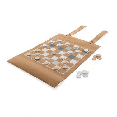 Logotrade mainoslahjat ja liikelahjat tuotekuva: Britton taitettava backgammon -ja tammipelisetti korkista