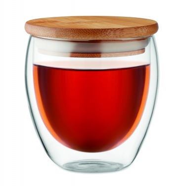 Logotrade mainostuotet kuva: Bambu borosilikaattilasi 250ml Hamburg