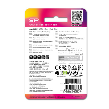 Logotrade mainoslahjat ja liikelahjat tuotekuva: Pendrive 3.0 Silicon Power JEWEL J80 TITANIUM 16GB