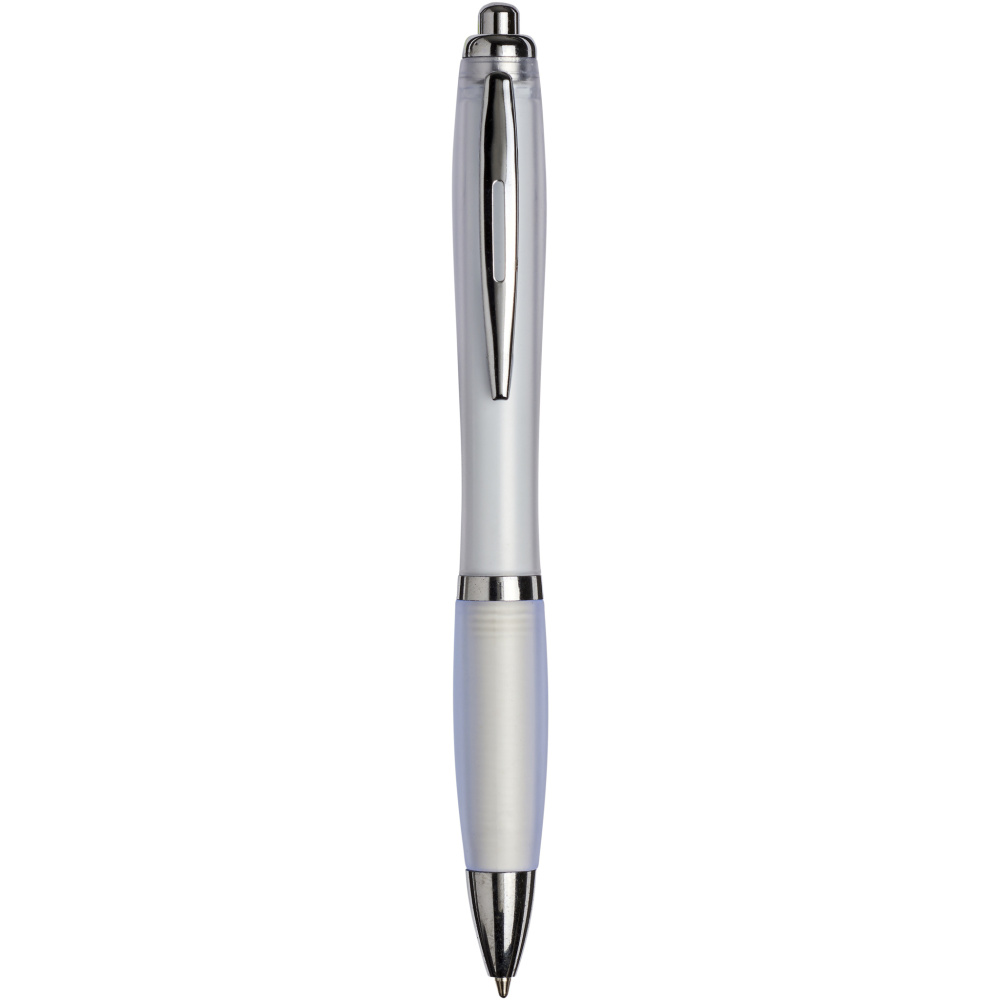Logotrade liikelahjat mainoslahjat tuotekuva: Curvy ballpoint pen with frosted barrel and grip